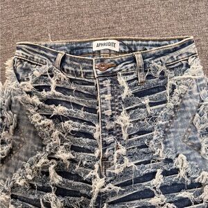 Aphrodite High Rise Distressed Denim Jeans